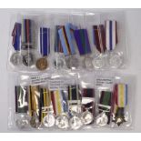 Miniature medals, modern made, of Victorian medals x8 and QE2 medals x8. (16)