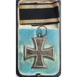 Imperial German WW1 Iron Cross 2nd class in fitted case, this with German Gothic text, minor surface