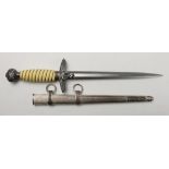 German Luftwaffe 2nd type dagger in scabbard, maker marked blade