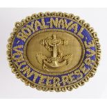 Royal Naval Volunteer Reserve 1903-1918 Full Dress Bullion Embroidered Epaulette badge in superb