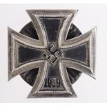 German Iron Cross 1st class screw back which is SS marked, solid type