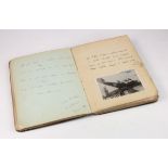 Autograph album an interesting WW1 example with a large number of entries which include two pages