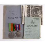 RAF Airman's medals service & release book, note book etc., to 4109154 LAC T H Groves RAF VR.