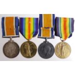 BWM & Victory Medal Pairs to brothers 28834 G W Tillett, Suffolk Regiment, K in A 13.4.1918 with the