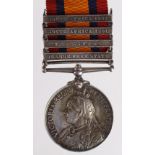 QSA with bars OFS/Tr/SA01/SA02 named (4999 Pte J Dickson Rl Highrs). Born Dundee.