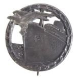 German Blockade Runner War badge maker marked.