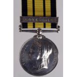 Ashantee Medal 1874 with Coomassie clasp, named to (2072 Pte D Cowan 42nd Highds 1873-4) later a