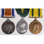 Group - BWM (445 Cpl P J Rogers Som L.I.), Territorial War Medal GV (445 Cpl P G Rogers RFA), and