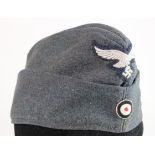 German Luftwaffe Sidecap other ranks, faintly stamped to interior