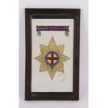Coldstream Gds interest a finely painted Coldstream Gds Pouch badge, painted by 18772 Billie