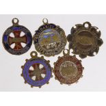 Railway medals (5) all 5 are Trade Union related and base metal, all have some wear and damage - 3