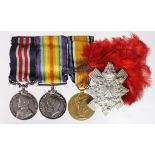Military Medal GV (292189 Pte-L.Cpl A Fraser 1/7 R.Highrs), BWM & Victory Medal (292189 Pte A Fraser