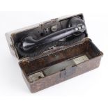 German WW2, 1943 dated Bakelite field telephone.