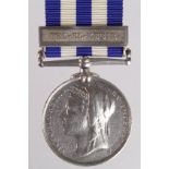 Egypt Medal dated 1882 with Tel-El-Kebir clasp named (1467 Pte W Holahan 1/R.Hrs).
