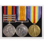 QSA with bars CC/OFS/SA02 (3268 Pte W Baker Scots Guards) BWM & Victory Medal (267616 Sjt W H