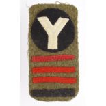 Cloth Badge: 2nd Bttn. Northamptonshire / 5th Infantry Division / 17th Infantry Brigade WW2