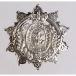 Boer War period, 3rd. Dragoon Guards, silver sweetheart badge hallmarked M.B. Birmingham, 1901