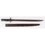 Bayonet - a good P'07 WW1 SMLE Bayonet by Wilkinson in 1918, blade 17", profuse inspectors marks,