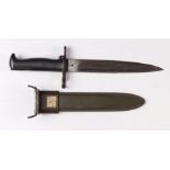 Bayonet - a good U.S. M1 Garand WW2 bayonet, excellent blade 8" (sharpened to a spear point) ricasso