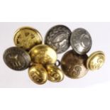 Buttons, (9) 7 of which are Victorian. They comprise 5th Regt. 26th, 61st, 62nd, 93rd Foot (no