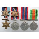 WW2 Boxed British War & Defence Medals to Mr G A Hughes of Blaengarw, Bridgend, and 1939-45 Star,