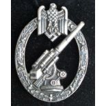 German Army Flak badge, silver grade, in fitted case