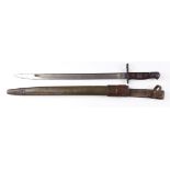 Bayonet - a good WW1 / Home Guard WW2, Pattern 1913 sword bayonet for the P'14 & P'17 Rifles.