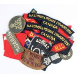 Cloth Badges: Canadian Army Formation Signs and Shoulder Title badges WW2 and later and all in