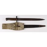 Bayonet - a good & scarce Pattern 1903 bayonet for the SMLE Rifle. Blade 12". Ricasso marked "