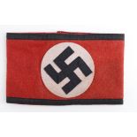 German armband for the SS with twin black edging lines.