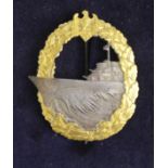 German Kriegsmarine Cruiser War badge in fitted box