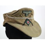 German Afrika Korps Ski / Forage cap, Army Officer, marked by Hanover maker 1942, service wear