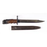 Bayonet - a good British No7 bayonet for the Jungle Carbine, clean bowie blade 8", composite grip.