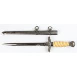 German Luftwaffe 2nd type dagger in scabbard, copy, but with aged look