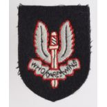 Cloth Badge: S.A.S. - Special Air Service Other Ranks embroidered felt Malayan period beret badge in