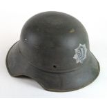 WW2 German R.L.B (Reichsluftschutzbund-Air Raid Warden) "Gladiator" helmet with no liner.