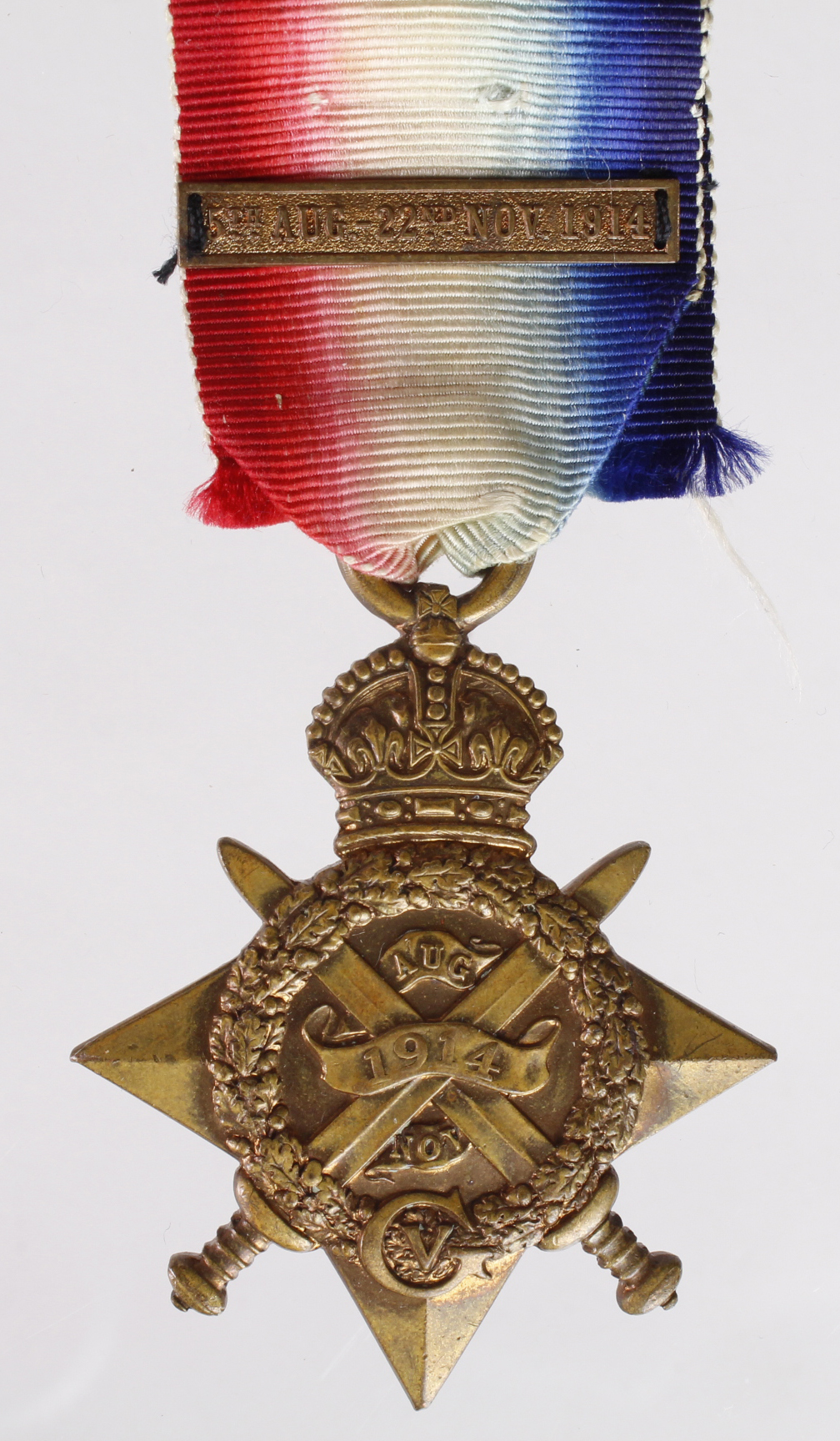 1914 Star with original Aug-Nov clasp named 1486 Pte J Comitz 1/5 R.Highlanders. Killed In Action