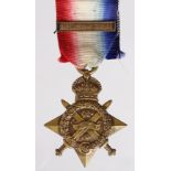 1914 Star with original Aug-Nov clasp named 1486 Pte J Comitz 1/5 R.Highlanders. Killed In Action