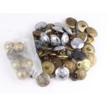 Buttons, 62 approx., various, - Military, Police, Transport etc. (includes 6 Royal Artillery brass