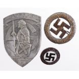 German Rally badges, 2x different plus a party badge