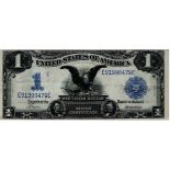 USA 1 Dollar Silver Certificate dated 1899, signed Napier & McClung, large Eagle at centre, serial