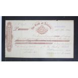 Australia, Bank of Adelaide Bill of Exchange, Second of Exchange dated 1912 for 10 Pounds, some dirt