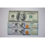 USA 100 Dollars (3) dated 2003 and 2009 (2) (Pick519 & 535) Uncirculated