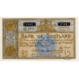 Scotland, Bank of Scotland 5 Pounds dated 6th October 1959, signed Lord Bilsland and William Watson,