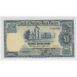 Scotland, North of Scotland Bank 1 Pound dated 1st July 1949, signed George Webster, serial