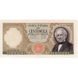 Italy 100,000 Lire dated 19th July 1970, signed Carli & Lombardo, serial X 041725 K (TBB B452b,