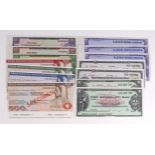 Travellers Cheques World (14) SPECIMENS, American Express Company, National City Bank of New York,