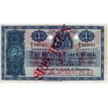 Scotland, British Linen Bank 1 Pound dated 15th April 1960, scarce SPECIMEN note, signed A.P.