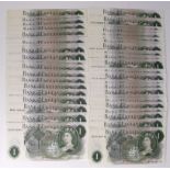 Page 1 Pound (44), a small collection of series C Portrait notes including REPLACEMENT notes and