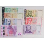 Bulgaria (7), 100 Leva, 50 Leva, 20 Leva, 10 Leva, 5 Leva and 2 Leva dated between 2003 and 2009,